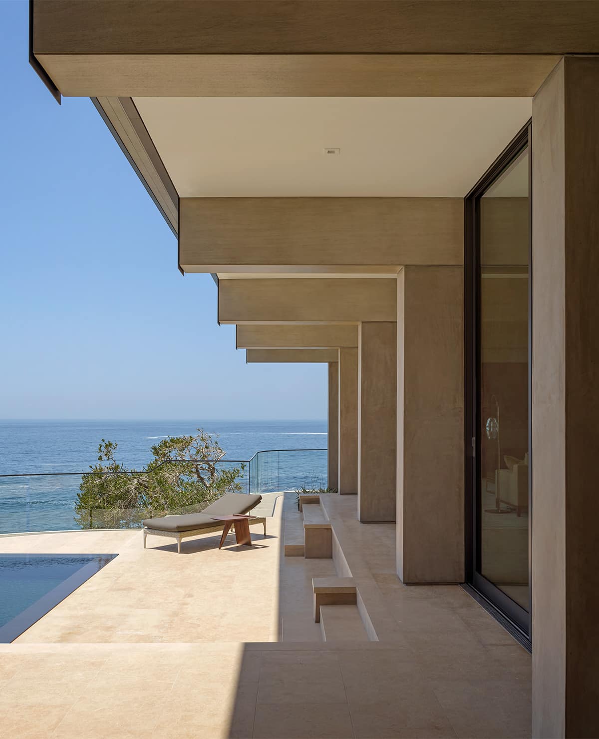 custom home on the ocean patio view