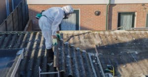removing asbestos on roof